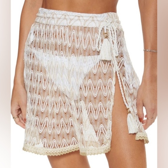 Ramy Brook Cream and Gold Swim Coverup - Picture 14 of 14